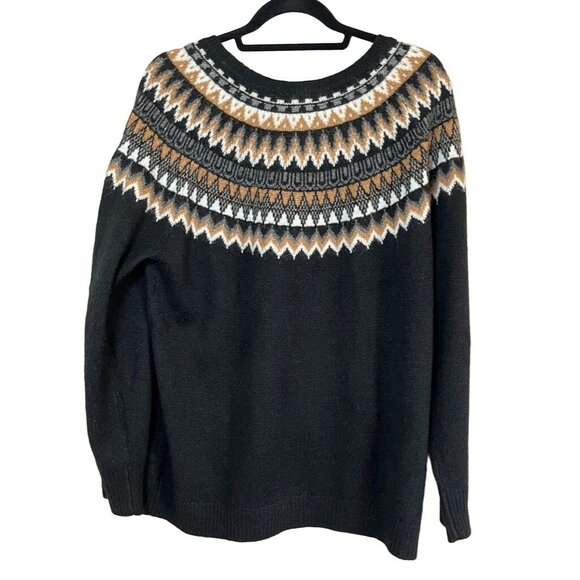 Talbots Black and Cream Patterned Sweater xl - Picture 8 of 8